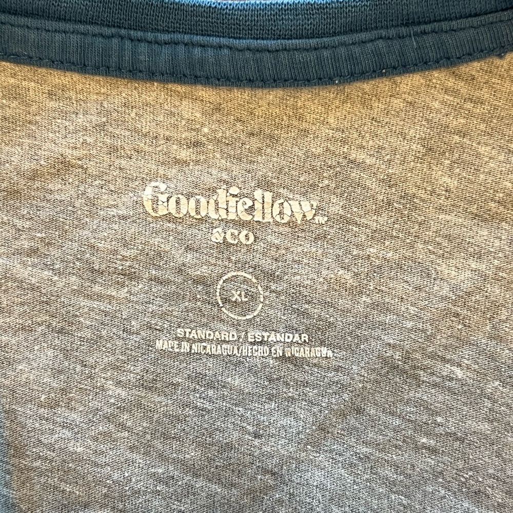 Blue and Gray Men's Raglan Shirt - Picture 3 of 4